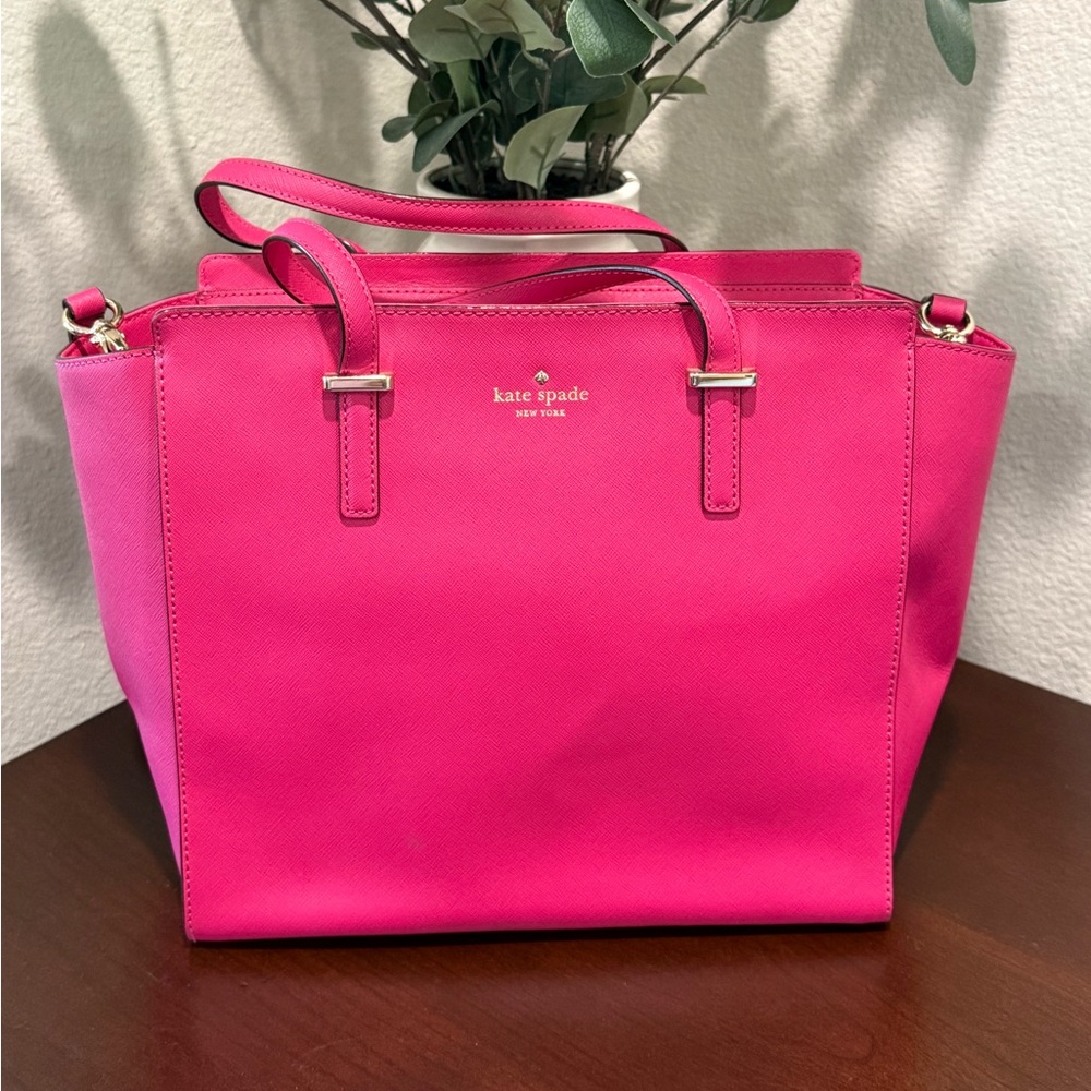 Kate Spade Hot Pink Tote Bag Purse Handbag